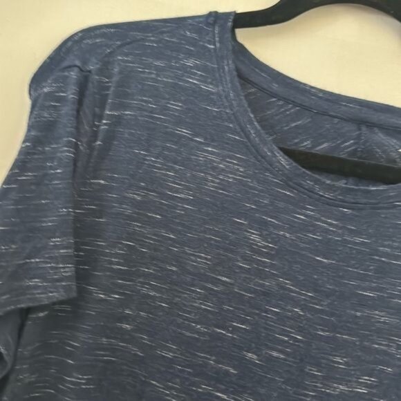 Avia Womens Blue Space-Dye T-Shirt L/G (12-14) Rayon & Spandex Made In Egypt - Picture 3 of 7